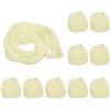 PATIKIL Tessuto Fiori a Calza, 10 Pezzi Calze Fiori in Rete Nylon Materiale Calze Seta a Trazione Fiori Fai-Da-Te Creazione Fiori Artigianali Decorazione Domestica, Crema