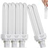 STOBAZA Lampadina Fluorescente LED 13w Bianca 4 Pezzi a Due Poli | Tubo 2u Attacco Orizzontale, Ricambio per Casa e Ufficio, Plastico e Vetro, Elettronico