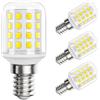 DiCUNO Lampadina LED E14 4W, Classe B, Equiv. 60W, 740lm, 5000K, 4 Pezzi | Bianco freddo, Non dimmerabile, Attacco E14, Lampadina LED mais basso consumo per plafoniere, lampade da tavolo e applique