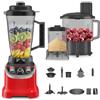 Kouamor Frullatore Ad Alte Prestazioni 2000 Watt, Impastatore In Acciaio Inossidabile, Capacità 3 Litri, 32000rpm, Per Pressatura Di Succhi, Taglio Della Carne, Frappè, Purea Di Frutta, Sbucciatura D'Aglio