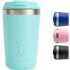 Chilly's Original Coffee Cup - Tazza termica per bevande calde e fredde - Tazza isolata sottovuoto a doppia parete - Acciaio inossidabile - Pastel Green, 340ml