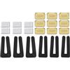 PATIKIL Kit di Bilanciamento per Pale Ventilatore a Soffitto, 6 Set Include 6pz Clip Bilanciamento in Plastica e 6pz 5G e 9pz 3G Pesi per Ventilatore a Soffitto, Tono Oro/Nero/Bianco
