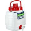 KADAX Tanica per acqua, botti per bevande in plastica, tanica per acqua potabile, serbatoio dell'acqua con rubinetto, serbatoio per acqua, tanica per bevande con guarnizione in gomma