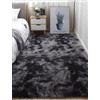 Generic Tappeto morbido in peluche antiscivolo, soffice, scendiletto, tappeto batik, per soggiorno, camera da letto, decorazione della stanza, colore batik, grigio scuro, 80 x 120 cm