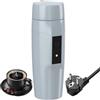 Rauwseul Bollitore da Viaggio Piccolo Portatile, 220V 300W, 300ml, Grigio | 304 Acciaio Inox per Alimenti, Spegnimento Automatico, Funzione Ribollitura, Per Hotel Ufficio Camper