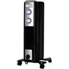 Orbegozo RN 1000 Radiatore Olio 5 Elementi 1000W Luce LED Termostato Regolabile Raccoglitori Rotelle