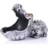 oliruim Ciotola a forma di coccodrillo, con statua di animale divertente, per ingresso, decorazione per ufficio, porta caramelle a forma di bocca grande, per casa, soggiorno, contenitore portaoggetti