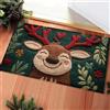 Generic Tappeto antiscivolo, tappetino natalizio per interni ed esterni, decorazione natalizia per casa, garage, patio (renna