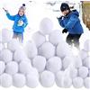POPOYU 40 Palle di Neve Artificiali Realistiche in Peluche Bianco 5/6/7cm, Decorazioni Natalizie,Palle di Neve Finte per Bambini,Giochi di Combattimento per Giochi Invernali,Alberi di Natale,Bambini