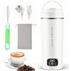 RNPKZ Bollitore elettrico da viaggio piccolo, 450 ml, piccolo bollitore portatile con 6 impostazioni di temperatura, 304 fodera in acciaio inox, protezione antigoccia per latte per bambini, caffè, tè