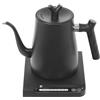 Estabeter Bollitore elettrico, 1000 W, in acciaio inox, regolazione della temperatura, collo di cigno, bollitore elettrico 1000 ml, temperatura regolabile, nero