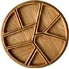 Generico Vassoio da portata in legno - Tagliere per alimenti, divisori | Elegante vassoio per salumi, organizer resistente per verdure, frutta, snack, dessert, tavolo da caffè, sala da pranzo, cucina, soggiorn