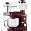 BerlingerHaus Berlinger Haus Robot da cucina/robot da cucina, 1500 W/5,5 l, ciotola in acciaio inox, tritacarne con vassoio e riempitivo per salsicce, 3 pezzi, contenitore per miscelazione in vetro da 1,5 l, con