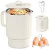 PORFOYO Bollitore pieghevole da 1 l, in acciaio inox, 600 W, da viaggio, campeggio, senza BPA, in acciaio inox, portatile, per esterni e viaggi