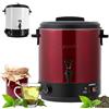 Arebos Pastorizzatore per Conserve 28 L | Pentola Conserve | Cuocitore | con timer, termostato e protezione surriscaldamento | 30-110 °C | sterilizzatore barattoli conserve | vin brulé | rosso