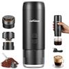 Emphsism Macchina da caffè espresso portatile per capsule e caffè macinato - Mini macchina da caffè con batteria da portare in viaggio, campeggio, ufficio, camper, 20 bar, espresso da asporto con USB-C
