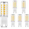 CHEERBEE LED G9 Bianco Caldo, 3W Equivalente a 28W-40W Lampadine Alogene, Senza Sfarfallio, 350 Lumen, 2700 Kelvin, 220V-240V, Non Dimmerabile, 5 pezzi