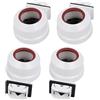 YOKIVE 4pz Fluorescente Luce Supporto T8 Lampada Presa G13 Bianco 2A | Base Singola Testa Presa Leggero Sostituzione Parti, Ottimo per Casa, Ufficio, AC 500V
