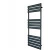 Monster Shop Radiatore Verticale Per Asciugamani A Pannello Piatto Di Design 1200mm X 450mm Binario Riscaldato Per Bagno Grigio Antracite Montato A Parete In Acciaio Kit Di Fissaggio E Staffe Con Spazzola Inclusi