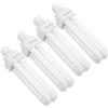 FUNNETOYU Lampadina Fluorescente Compatta 13w 4 Pezzi, Tubo 2u Bianco | Attacco a Due Pin, Sostituzione Semplice, Struttura Orizzontale, Vetro e Plastica, Uso Casa e Ufficio