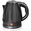Eaxus Bollitore elettrico in acciaio inox XD14 - 1,2 litri 1500 W - con spegnimento automatico (nero)
