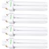 Ruilogod 4 pz AC 220V 18W Doppio U Tube PL-C Lampada 4-terminale G24 Base 6500K Bianco fresco