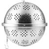 ULDIGI Palla Filtro per Tè in Acciaio Inox 6cm, Riutilizzabile | Maglia Fine Catena Estesa e Gancio Laterale, per Infuso di Fiori e Spezie nel Mug