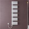 doporro Scaldasalviette Elettrico 159x40 cm 1000 W con Termostato e Timer | Colore Bianco, Acciaio al Carbonio, Termostato Digitale, Temperatura Regolabile, Montaggio a Parete, Funzione Portasciugamani