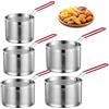 GORPENT 5 cestelli per friggitrice in acciaio inox, con manico in silicone, anti-scottatura, rimovibile, 12/14/16/18/20 cm, cestello per friggere, scolare e cucinare