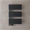 doporro Scaldasalviette Termoarredo da Bagno 76x50 cm per Parete | Colore Antracite, Acciaio al Carbonio, Montaggio a Parete, Riscaldamento ad Acqua Calda, Funzione Portasciugamani