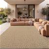 Paco Home Tappeto in iuta per interni-esterni - Naturale e nero, robusto ed elegante, ideale per il terrazza e il soggiorno, Beige 6, 160x230 cm