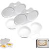 FRSADW Dual Cavity Microwave Egg Poacher, Poached Egg Maker Microwave, Nonstick Poached Eggs Maker, Quick-Heat Cooker for Kitchen Cooking Tool (2-white)