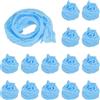 PATIKIL Tessuto Fiori a Calza, 15 Pezzi Calze Fiori in Rete Nylon Materiale Calze Seta a Trazione Fiori Fai-Da-Te Creazione Fiori Artigianali Decorazione Domestica, Blu Chiaro