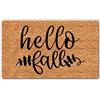 LuckyChu Hello Fall - Zerbino antiscivolo per interni ed esterni, in gomma, 76,2 x 45,7 cm