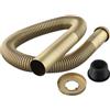 Bebykilemi Tubo di scarico flessibile in ottone, DN30, sifone per bagno e cucina, tubo dell'acqua in ottone anticato con testa da 32 mm, scalabile 80 cm