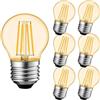karedle oard Lampadina LED E27 G45 Filamento Edison, 4W (equivalente 40W), Vetro Ambra 2700K, Dimmerabile Senza Hub, Colore Oro, Confezione da 6