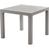 ARETA Tavolo ares in resina simil rattan tortora 90x90x74 ARETA