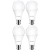 SYLVANIA GLS - Lampadina LED satinata, B22, 14 W, 1521 lumen, bianco caldo, 2700 K, confezione da 4