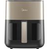 MIDEA Friggitrice Ad Aria 6,5L con LED TouchScreen, 10 Programmi, Cestello Vetro Trasparente e Luce, Regolazione della Temperatura e Del Tempo, 90% Meno Olio, 2000W Air Fryer