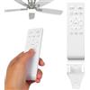 DOITOOL Telecomando per Ventilatore da Soffitto 433 MHz | Bianco, Plastica Pulsanti Intuitivi, 6 Velocità e Timer 1/2/4 Ore per Lampada e Plafoniera