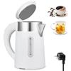 PORFOYO Bollitore Elettrico: Mini Bollitore Acqua 800 Ml in Acciaio Inox, Spegnimento Automatico, Beccuccio Antigoccia, Silenzioso, Mini Bollitores Da Campeggio per Caffè, Tè, Latte (Bianco)