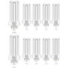 TobeBright 26W 4 Pin Lampadina Fluorescente Compatta Gx24Q-3 Base, Bianco Caldo 2700K 4 Pin Triple Tubo CFL PLT-26W 827 Plug in Lampadina CFL Risparmio Energetico per Ufficio Soggiorno Cucina, 10-pack