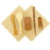 BambooMN Kit per la produzione di sushi - 2 x tappetini naturali per sushi, 1 x paletta per riso, 1 x spalmatore, 1 x bacchette, 1 x piatto per sushi e 1 x Spork 0 - Deluxe Sushi Set