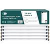 CLAR - Tube Fluorescent T5 8W, Tube Néon 30 cm, Lampade Fluorescenti, Lampadine, 28,8 x 1,6 cm (8 Watts T5, Pack 5)