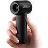 WHATOOK Mini Ventilatore Portatile Ricaricabile, 5 Velocità, LED, Nero | Mini ventilatore da 140 g con 5 velocità, flusso fino a 9,9 m/s, display LED, autonomia fino a 9 ore e ricarica USB-C