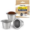 CAPS ME CAPSME - Confezione da 3 Capsule Riutilizzabili Ricaricabili Compatibili con Nespresso Original - Vendute senza coperchi
