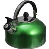 GATHINESS Bollitore Fischiante Verde da 3 l in Acciaio Inossidabile | Manico Ergonomico Presa Salda, Grande Capacità, Uso su Gas e Induzione, Suoneria Udibile