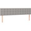 vidaXL Testiere 2 pz. Tessuto grigio chiaro 90x5x78/88 cm