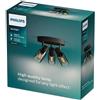 Philips Faretti da soffitto/parete Palme, 3×, Faretto per binario, E14, 3 lampadine, LED, 220-240 V, Nero