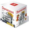 Barazzoni Cuocipasta Pastamania Inox 18/10 Fondo Triplen 22 Cm 6 Lt